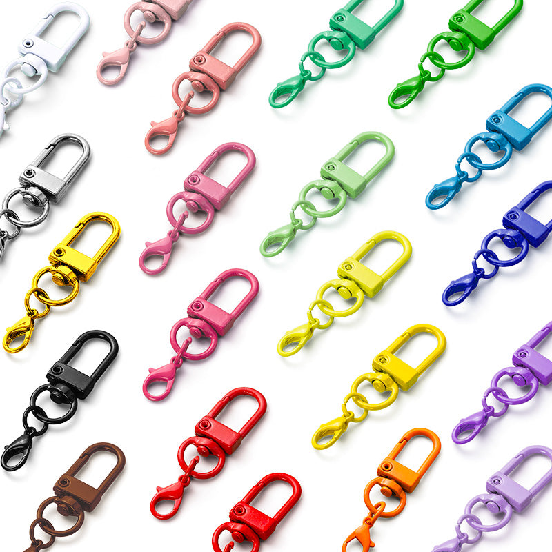 Swivel Clasp Buckle Keychain with Mini Lobster Hook