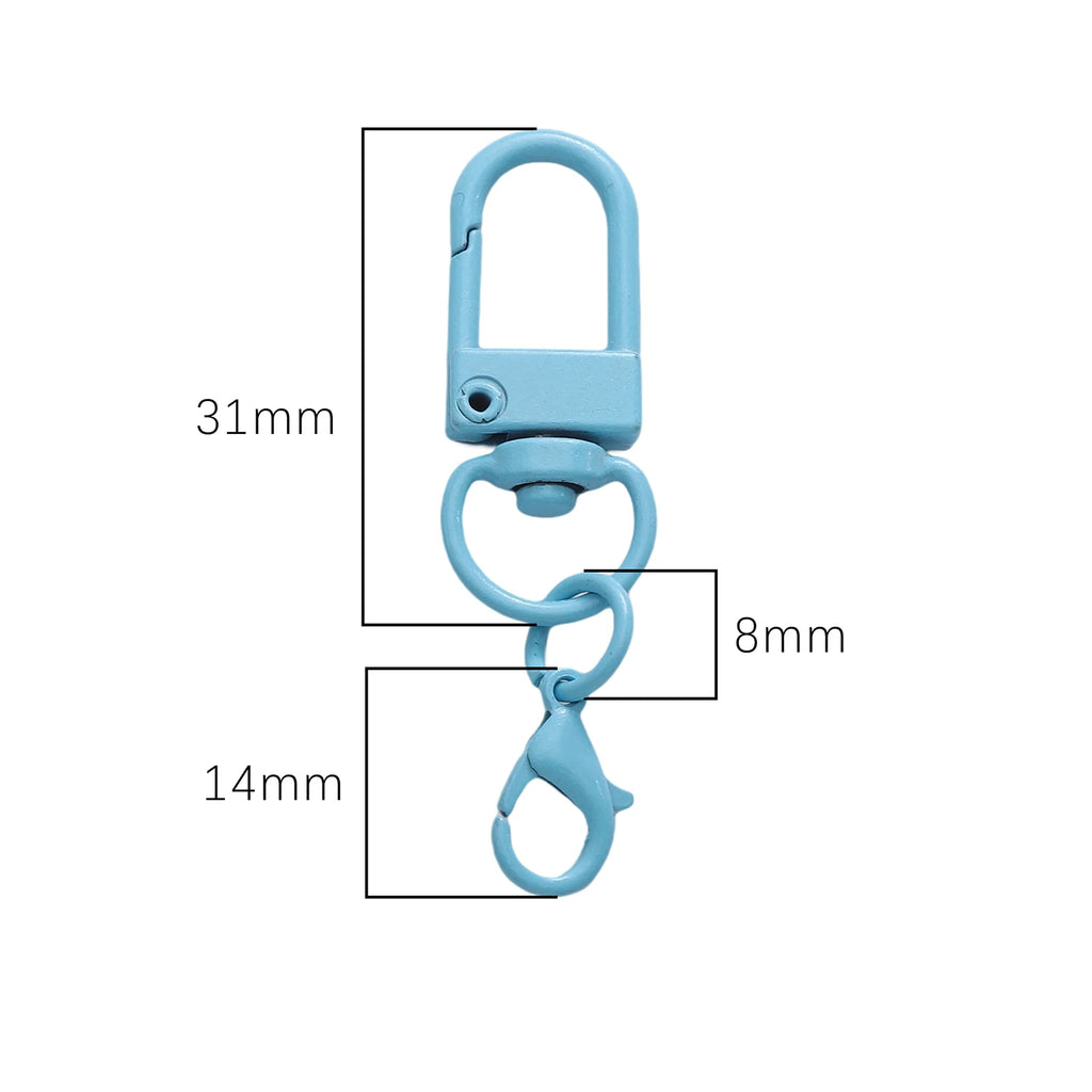 Swivel Clasp Buckle Keychain with Mini Lobster Hook