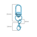 Swivel Clasp Buckle Keychain with Mini Lobster Hook
