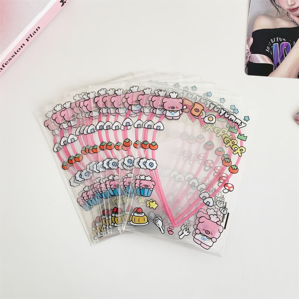 Cute Deco Border Plastic Sleeves for Kpop Photocards