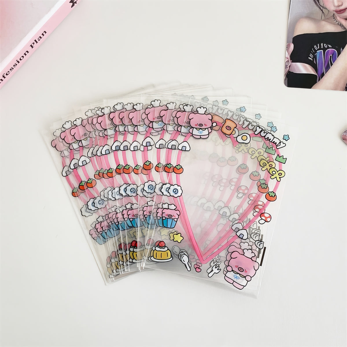 Cute Deco Border Plastic Sleeves for Kpop Photocards