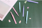 Macaron Tweezer Set Pastel Colors Straight and Elbow Tweezer
