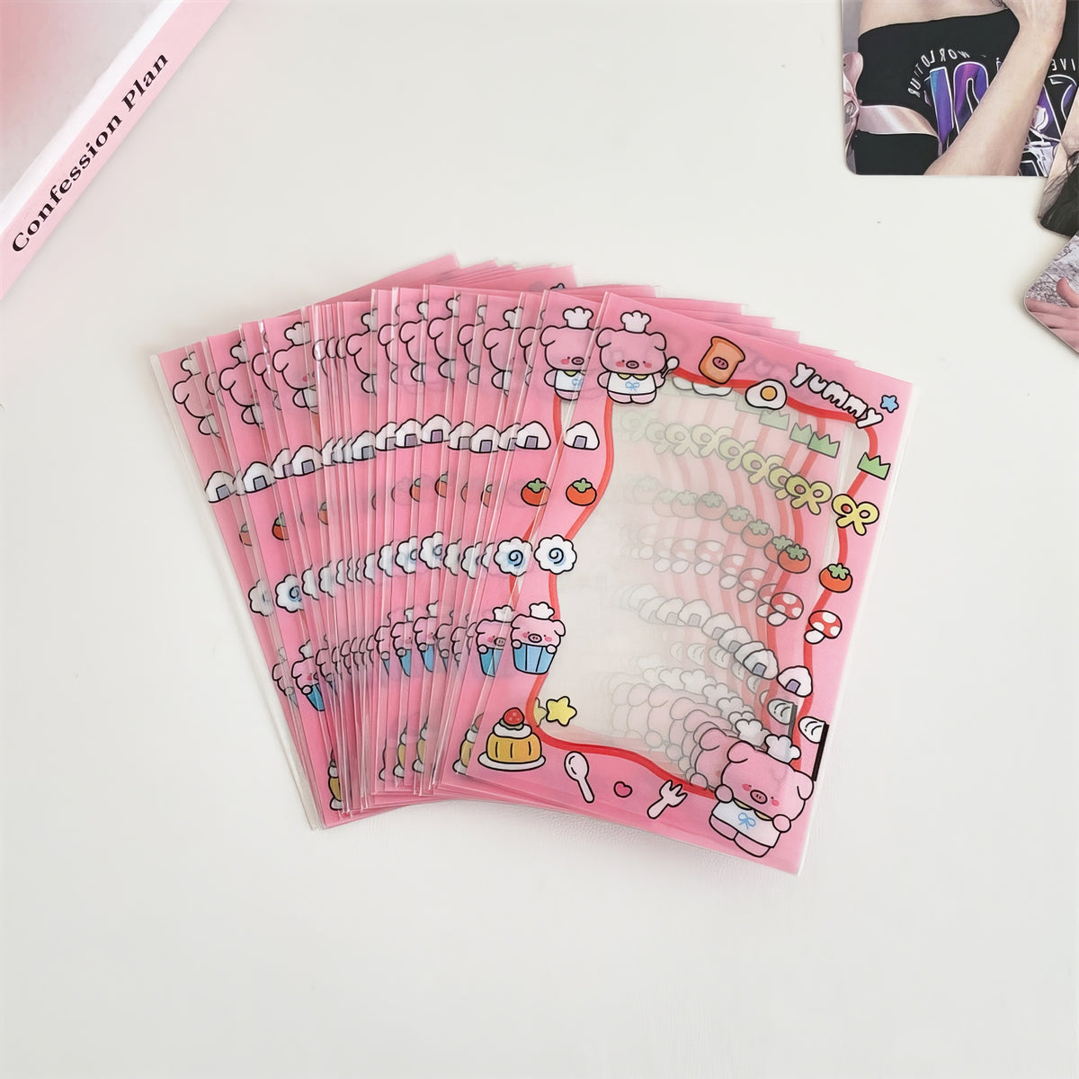 Cute Deco Border Plastic Sleeves for Kpop Photocards