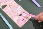 Macaron Tweezer Set Pastel Colors Straight and Elbow Tweezer