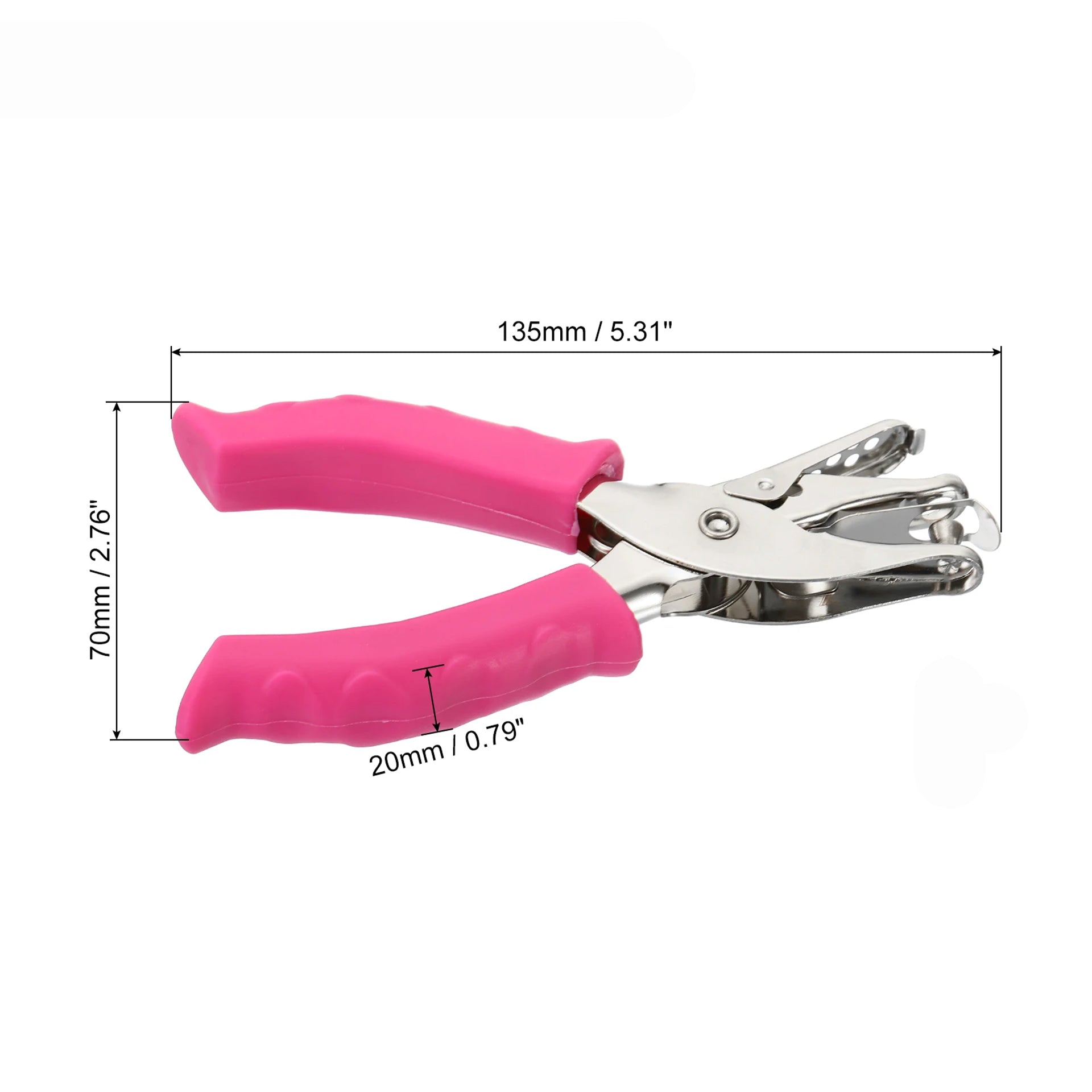 Single Hole Punch Heavy Duty with Anti-slip Rubber Handle