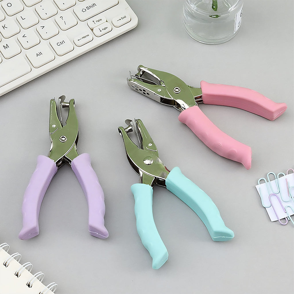 Single Hole Punch Heavy Duty with Anti-slip Rubber Handle