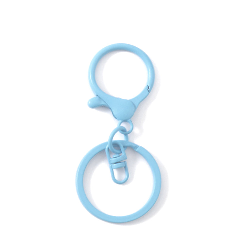 Colored Keychain Split Key Ring with Lobster Hook 30mm
