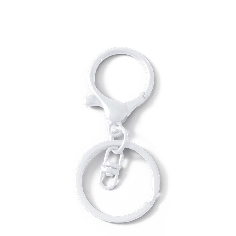 Colored Keychain Split Key Ring with Lobster Hook 30mm