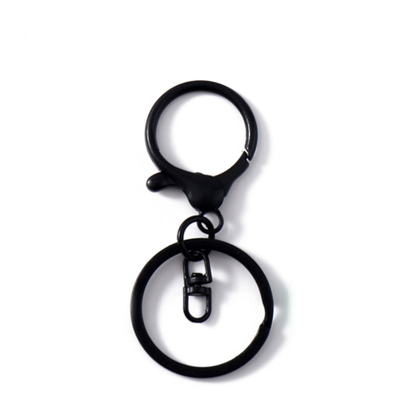 Colored Keychain Split Key Ring with Lobster Hook 30mm