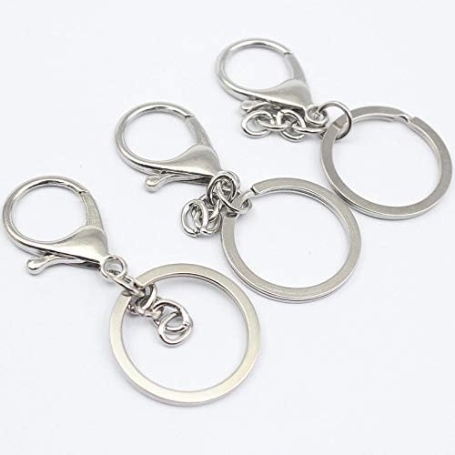 Keychain Split Key Ring with Lobster Hook 30mm
