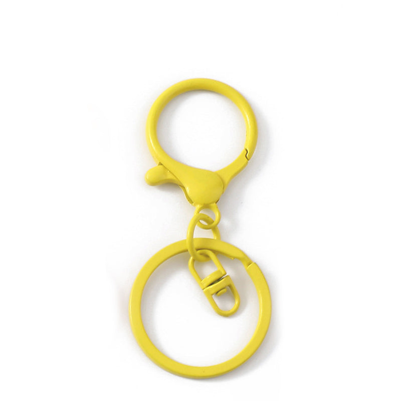 Colored Keychain Split Key Ring with Lobster Hook 30mm
