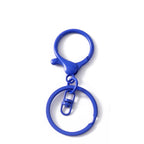 Colored Keychain Split Key Ring with Lobster Hook 30mm