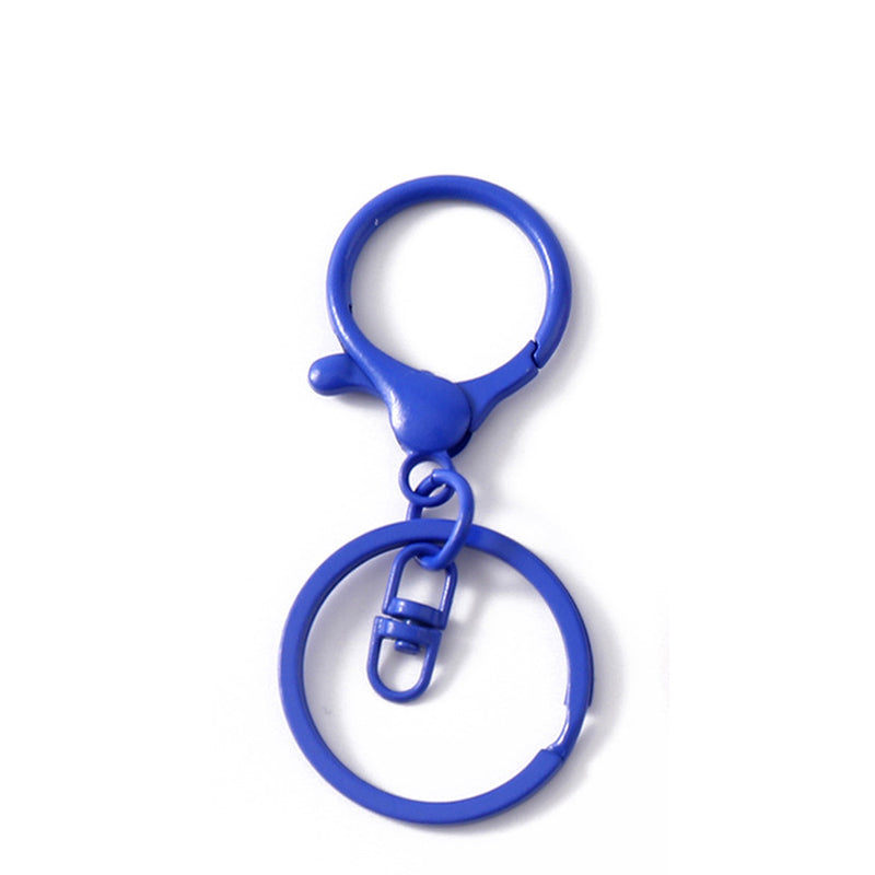 Colored Keychain Split Key Ring with Lobster Hook 30mm