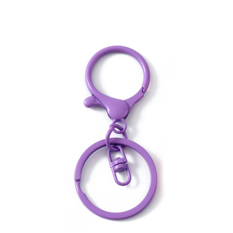 Colored Keychain Split Key Ring with Lobster Hook 30mm
