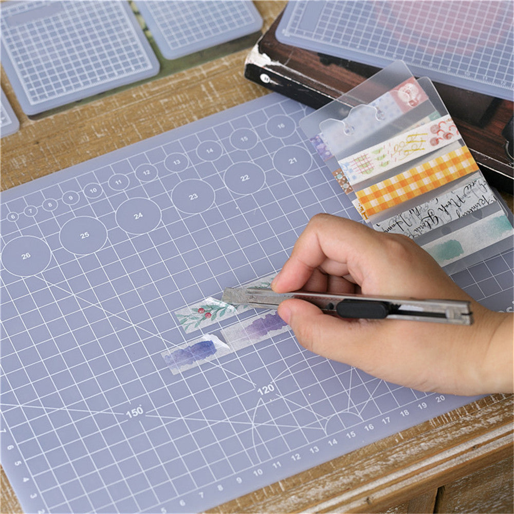 A4 Translucent PVC Cutting Mat Flexible Cutting Pad