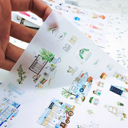 A4 Washi Sticker Sheets (Inkjet Printable) - 10 Sheets