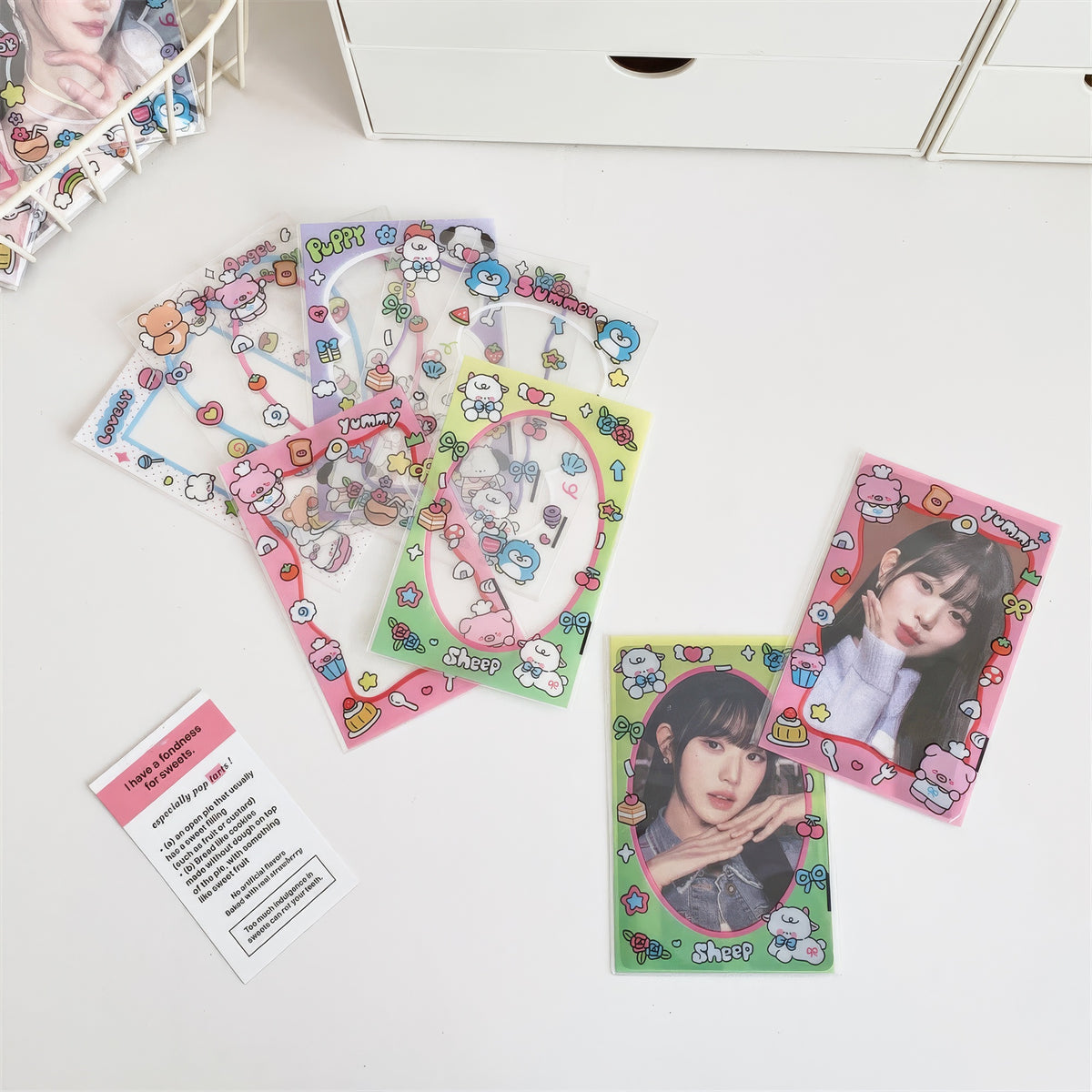 Cute Deco Border Plastic Sleeves for Kpop Photocards