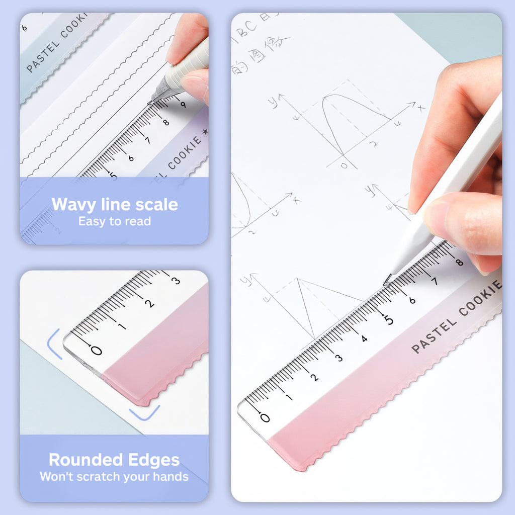 KOKUYO Pastel Cookie Clear Sky Collection 15cm Ruler