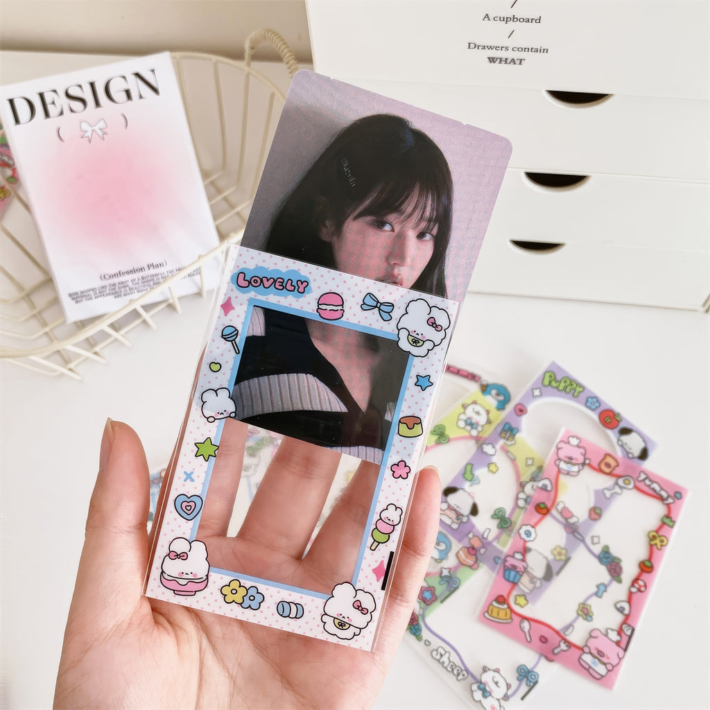 Cute Deco Border Plastic Sleeves for Kpop Photocards