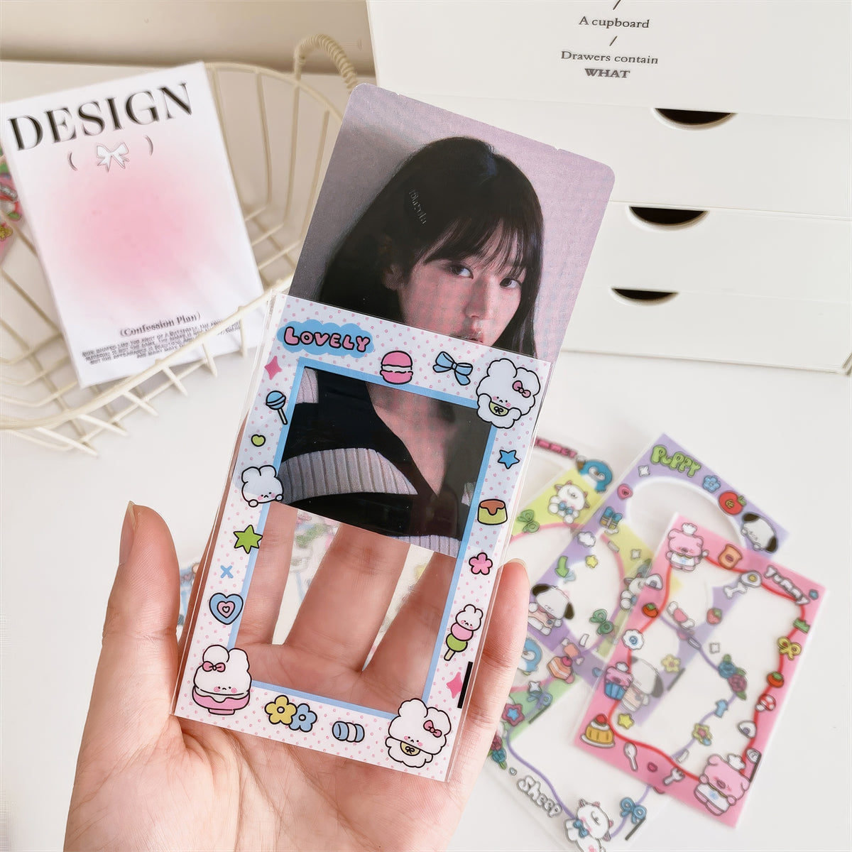 Cute Deco Border Plastic Sleeves for Kpop Photocards