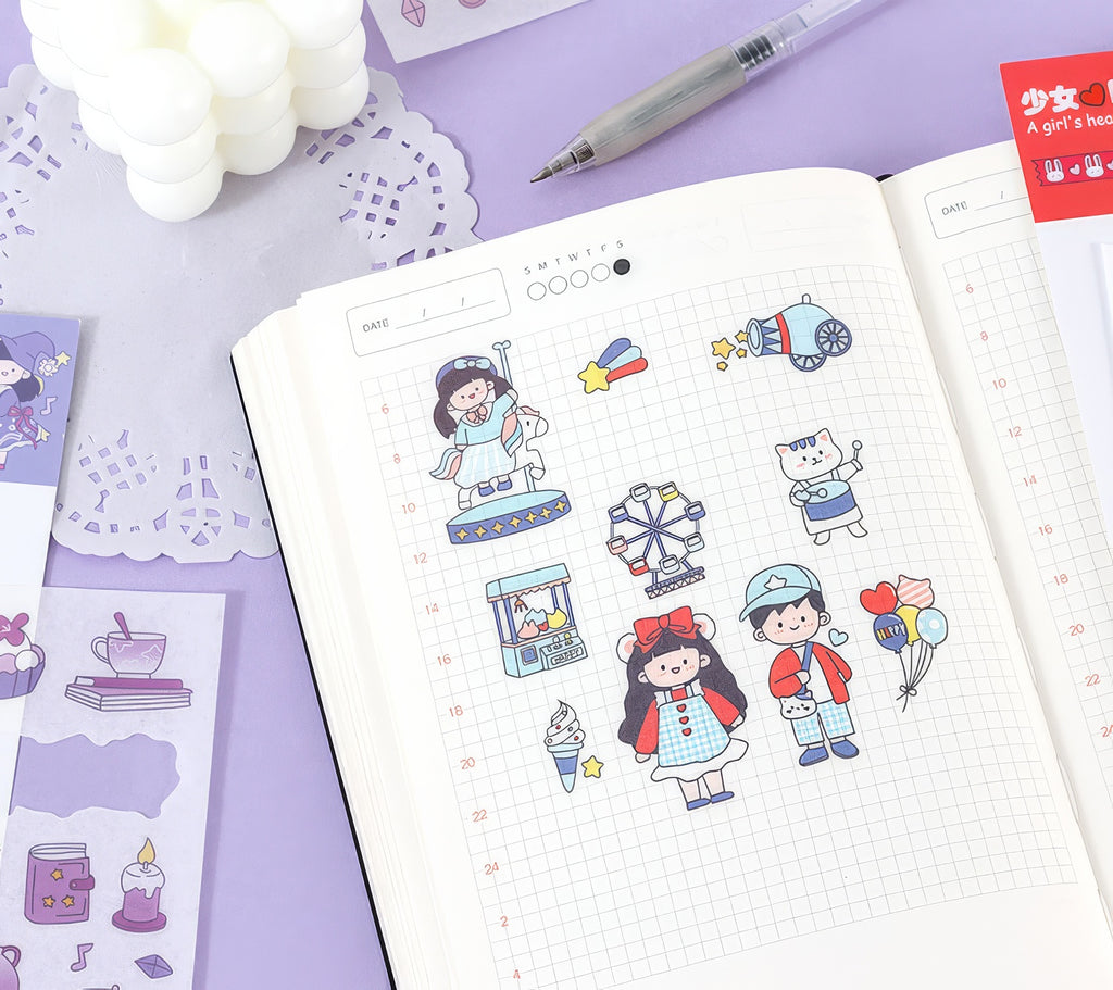 A4 Washi Sticker Sheets (Inkjet Printable) - 10 Sheets