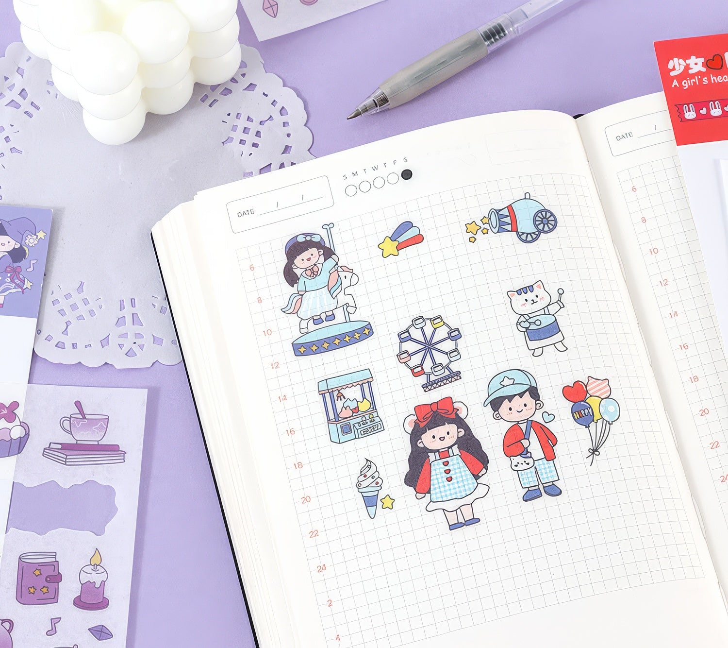 A4 Washi Sticker Sheets (Inkjet Printable) - 10 Sheets