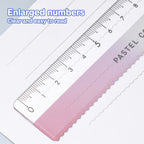 KOKUYO Pastel Cookie Clear Sky Collection 15cm Ruler