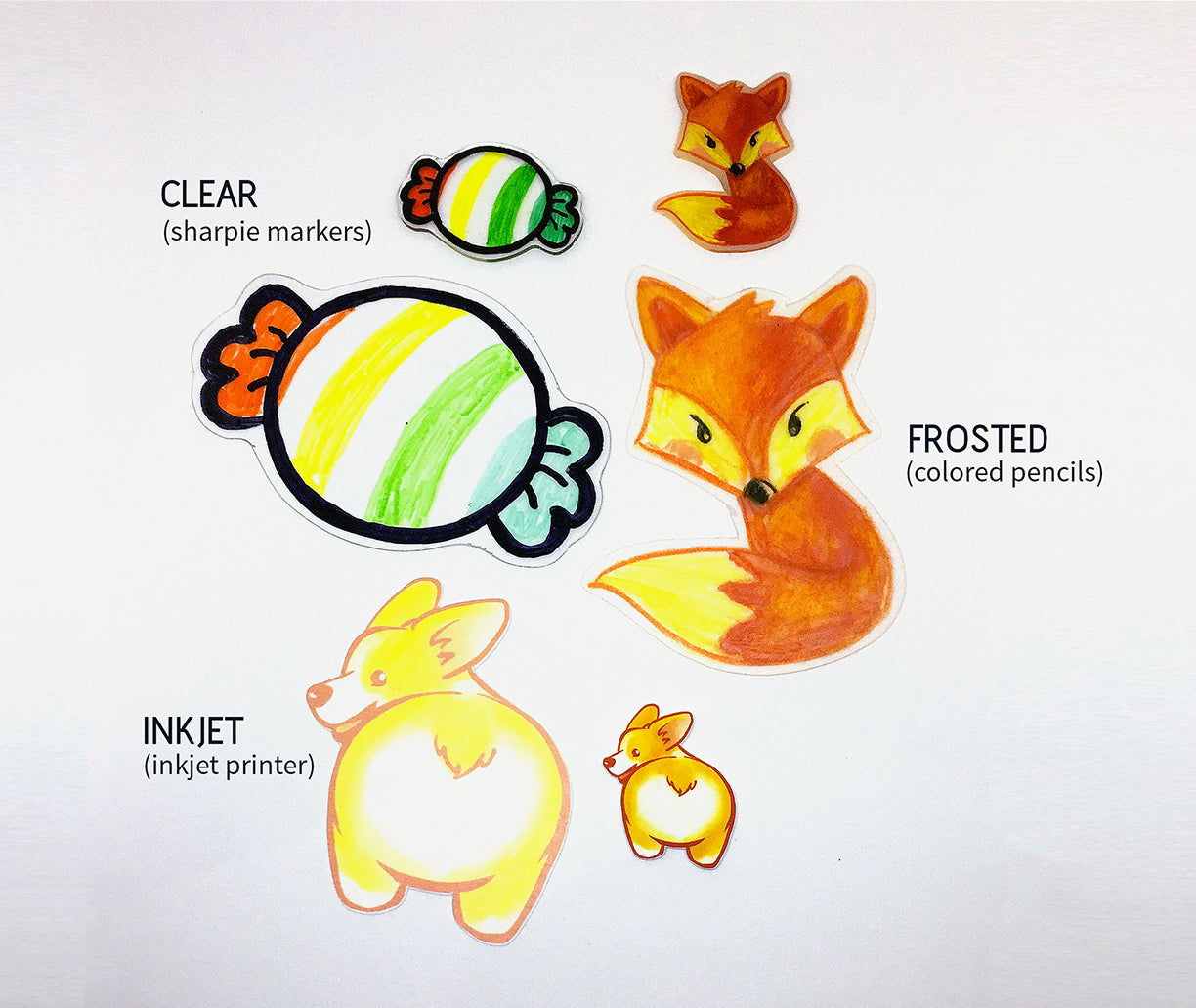 (5pcs) Shrink Plastic Sheets for DIY Projects (Shrinky Dinks)