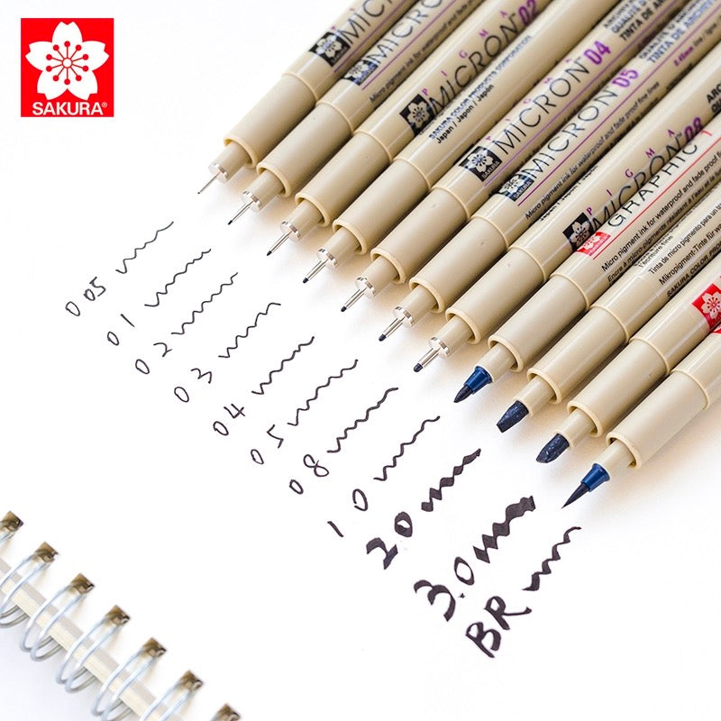 Sakura Pigma Pens - Micron / Graphic / Brush