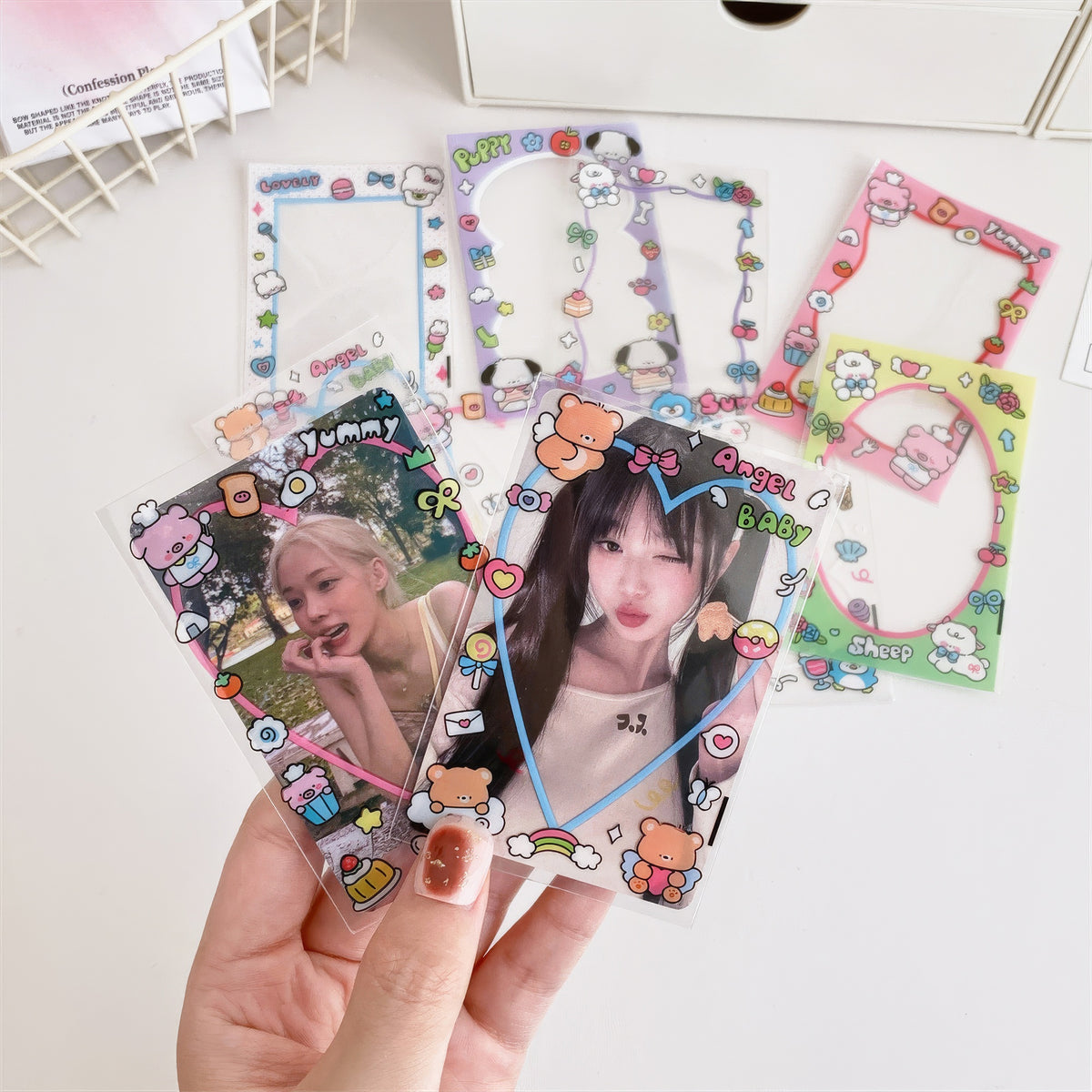 Cute Deco Border Plastic Sleeves for Kpop Photocards