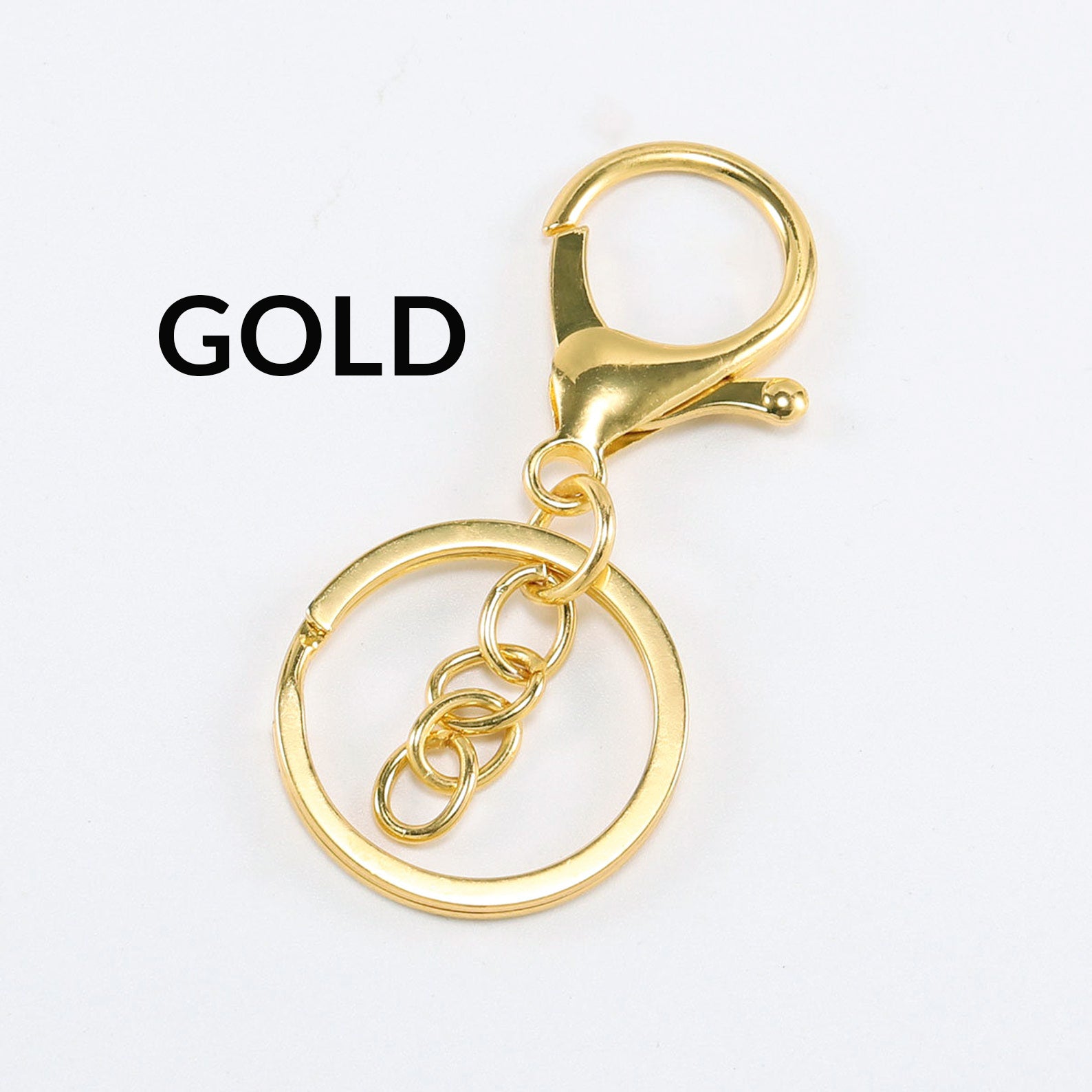 Keychain Split Key Ring with Lobster Hook 30mm
