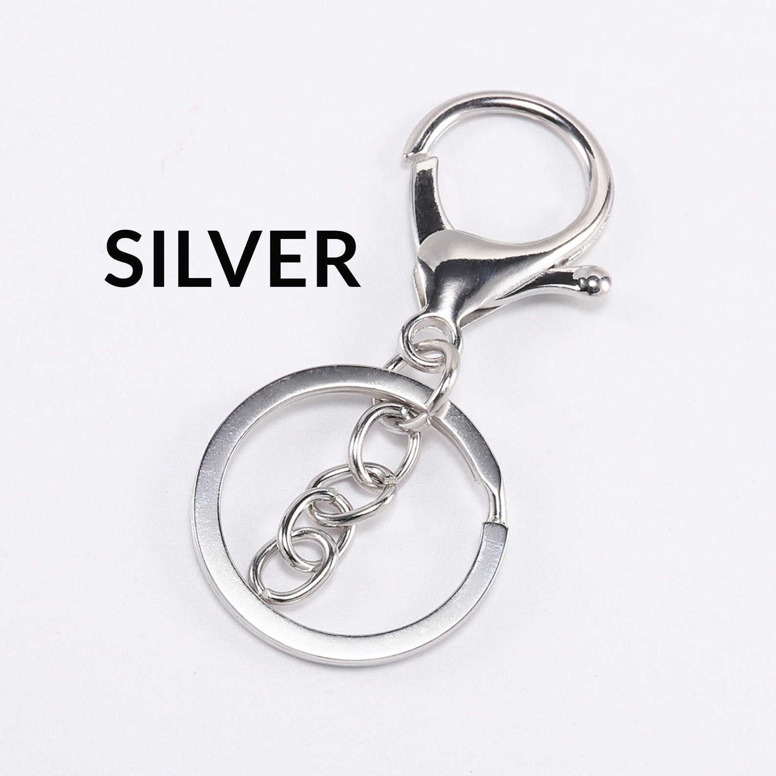 Keychain Split Key Ring with Lobster Hook 30mm