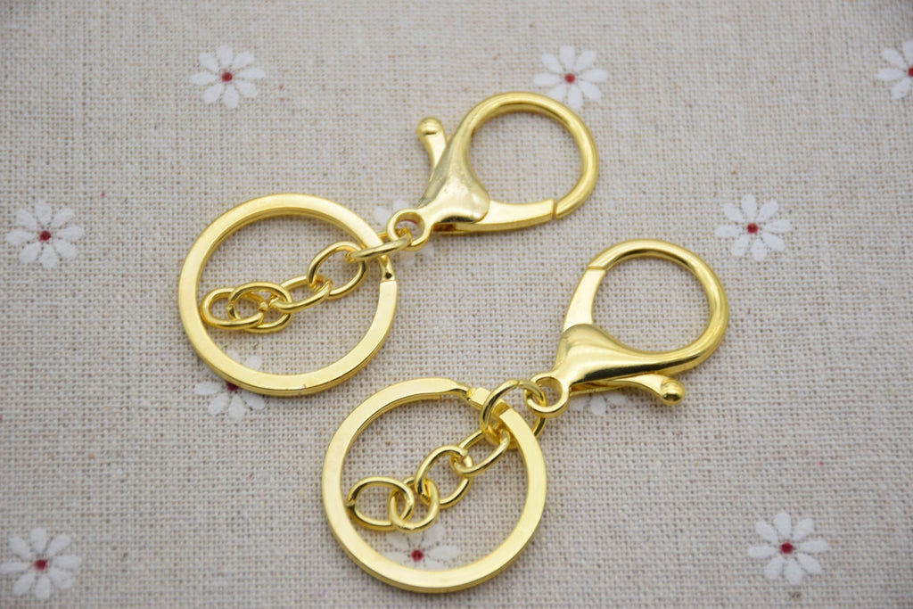 Keychain Split Key Ring with Lobster Hook 30mm