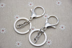 Keychain Split Key Ring with Lobster Hook 30mm