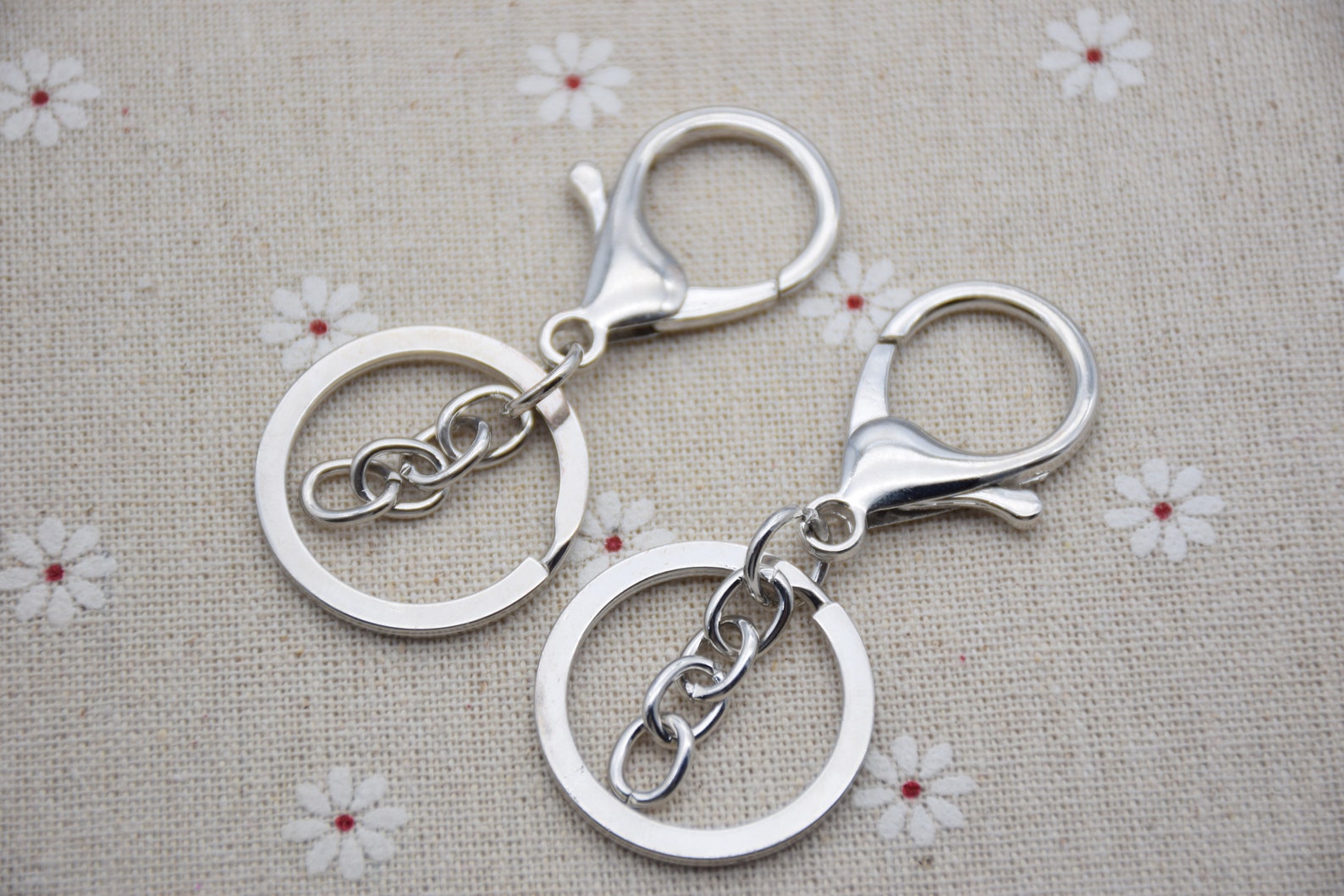 Keychain Split Key Ring with Lobster Hook 30mm