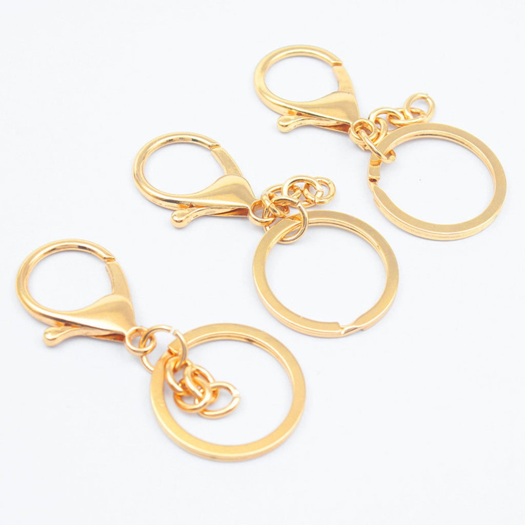Keychain Split Key Ring with Lobster Hook 30mm