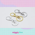 Keychain Split Key Ring with Lobster Hook 30mm