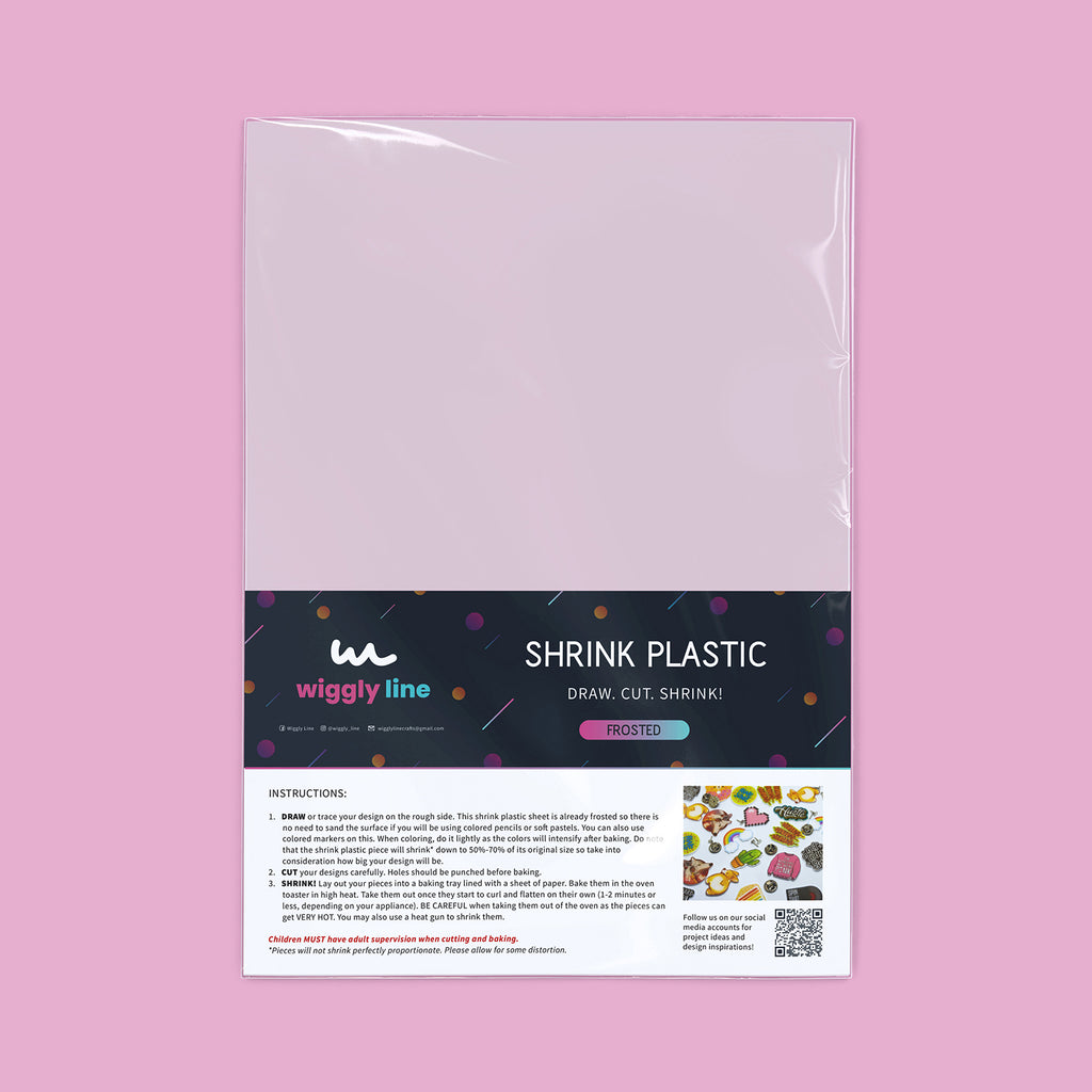 (5pcs) Shrink Plastic Sheets for DIY Projects (Shrinky Dinks)