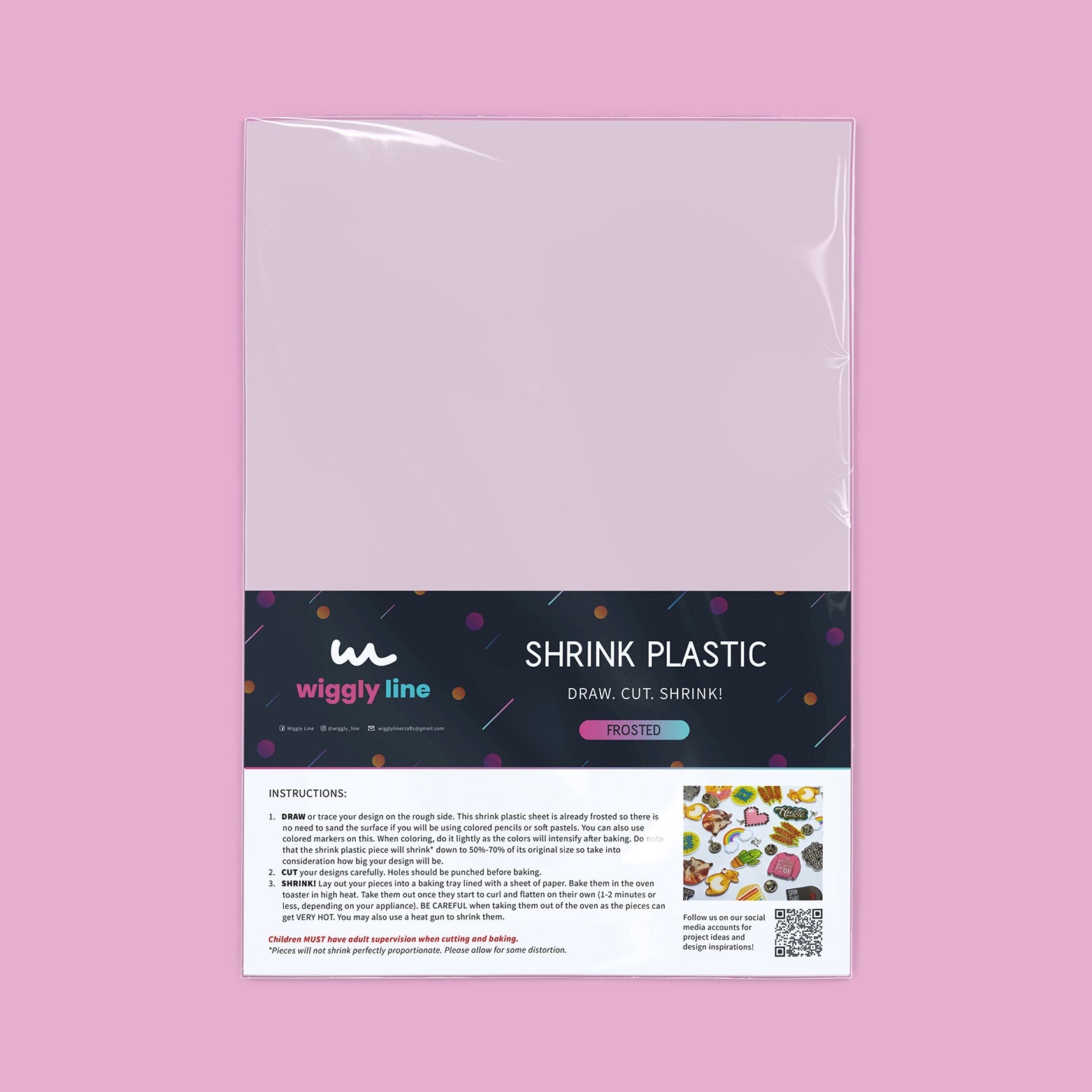 (5pcs) Shrink Plastic Sheets for DIY Projects (Shrinky Dinks)