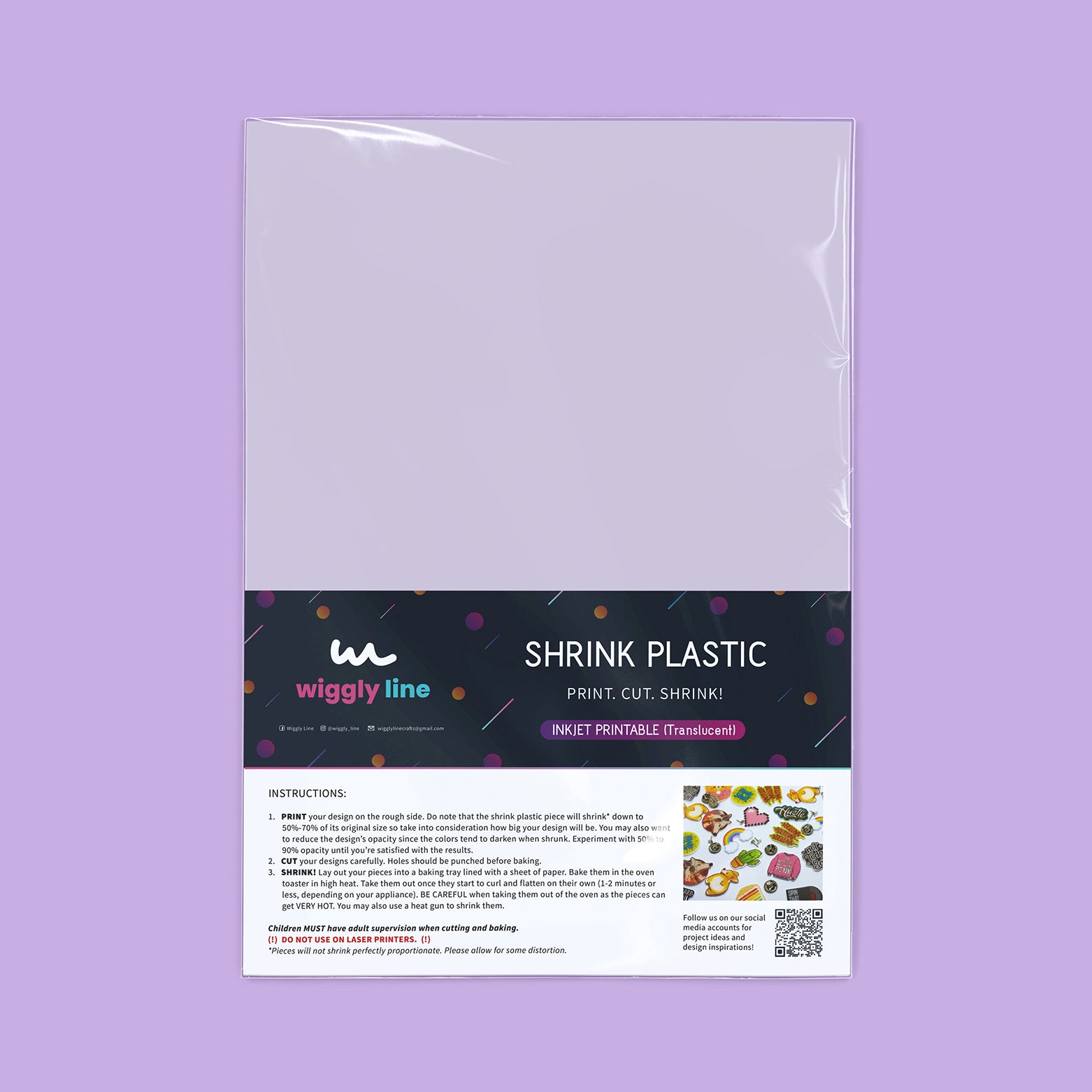 (5pcs) Shrink Plastic Sheets for DIY Projects (Shrinky Dinks)
