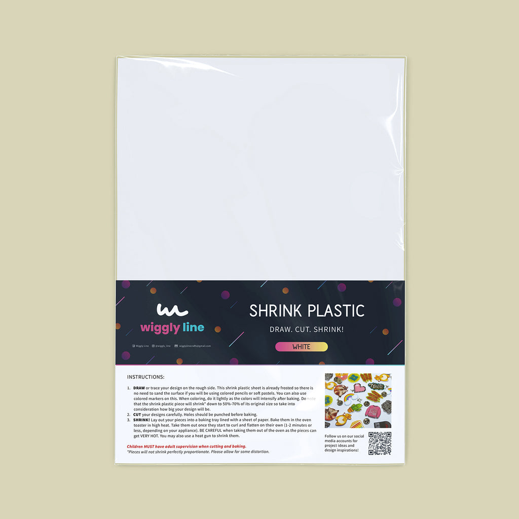 (5pcs) Shrink Plastic Sheets for DIY Projects (Shrinky Dinks)